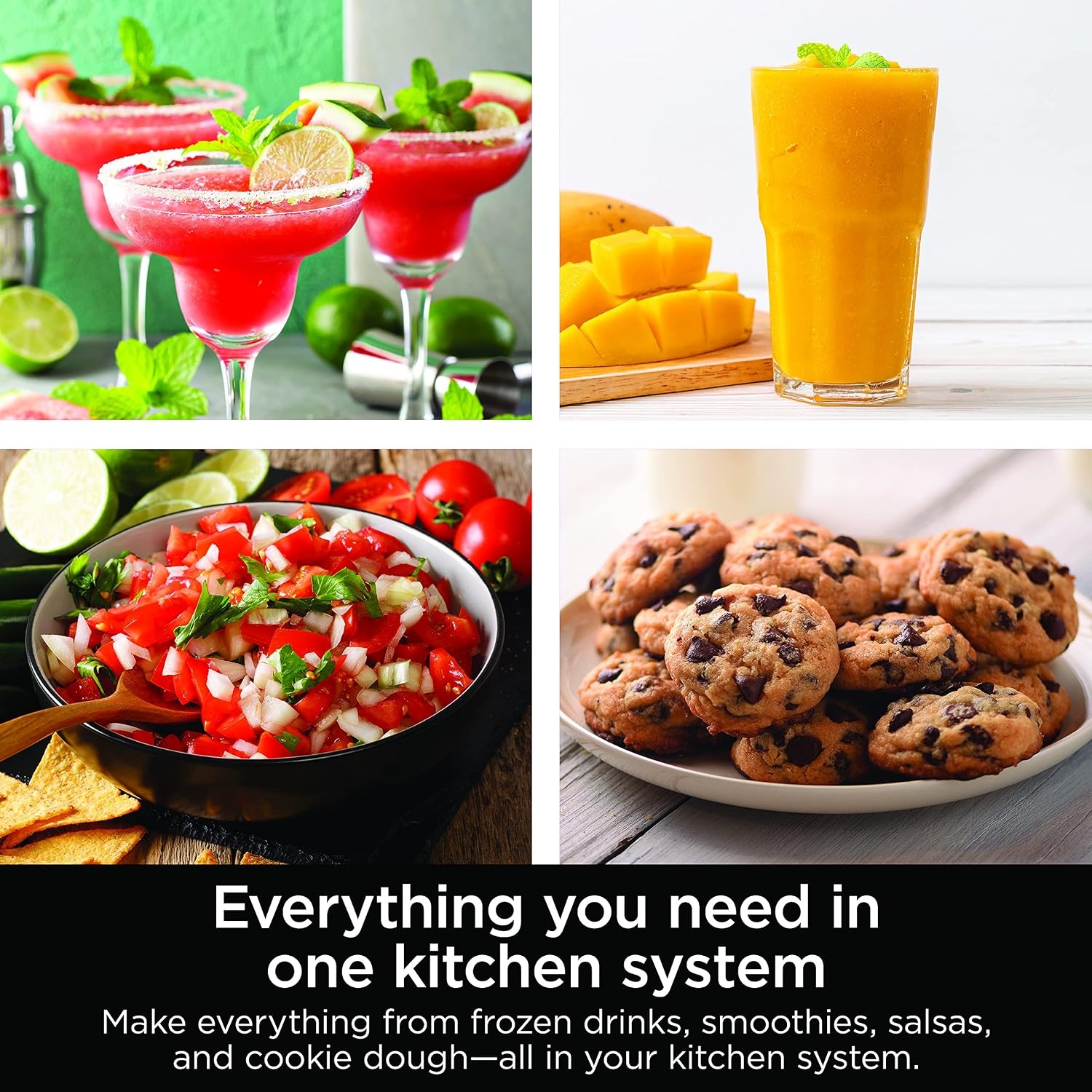 image:imageNinja Mega Kitchen System 1500W 72oz Pitcher 8Cup Black BL770AMZ 1500W allinone blends smoothies processes salsa amp dough 72oz pitcher 8cup processor bowl 2 16oz cups