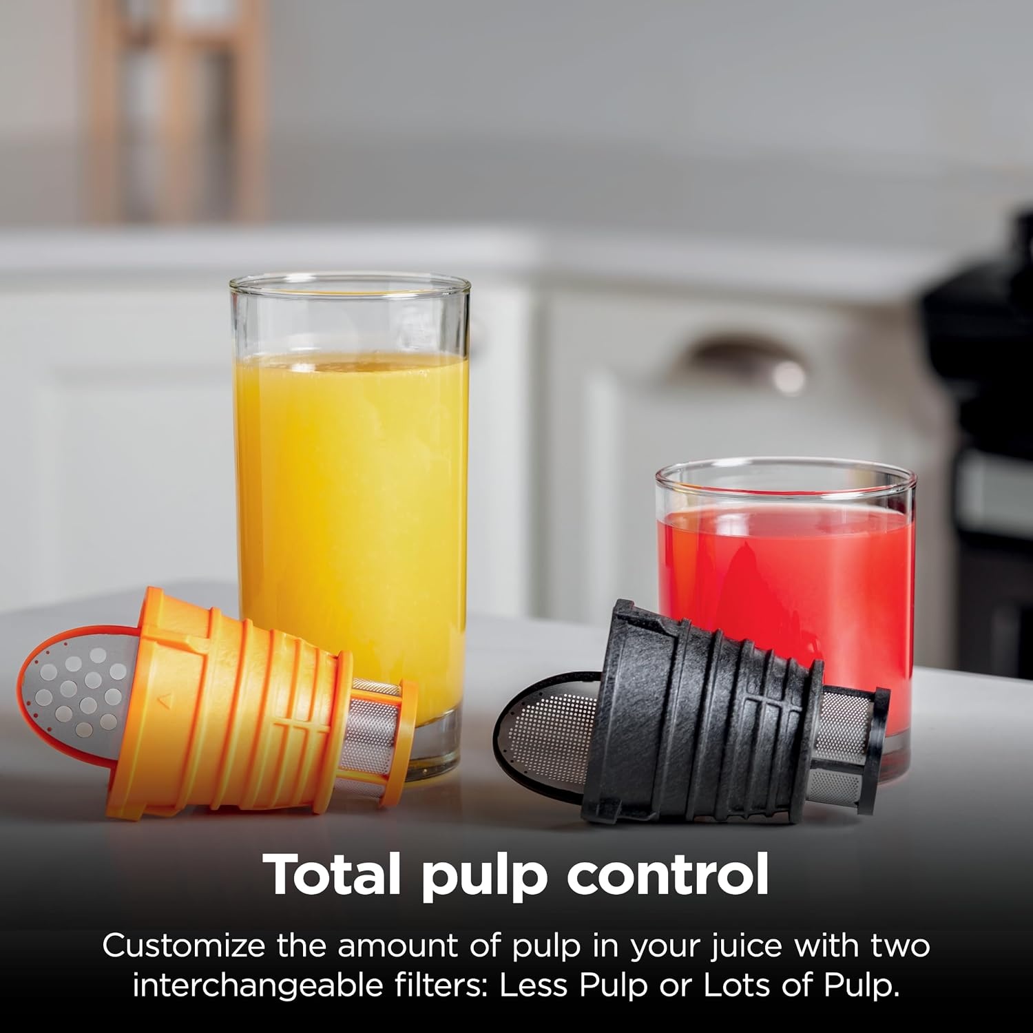 image:imageNinja NeverClog Cold Press Juicer 24oz Jug 36oz Pulp Silver JC151SL 150W hightorque auger juices fibrous fruits amp veggies Total Pulp Control 2 onetouch programs Dishwasher safeCharcoalShredder