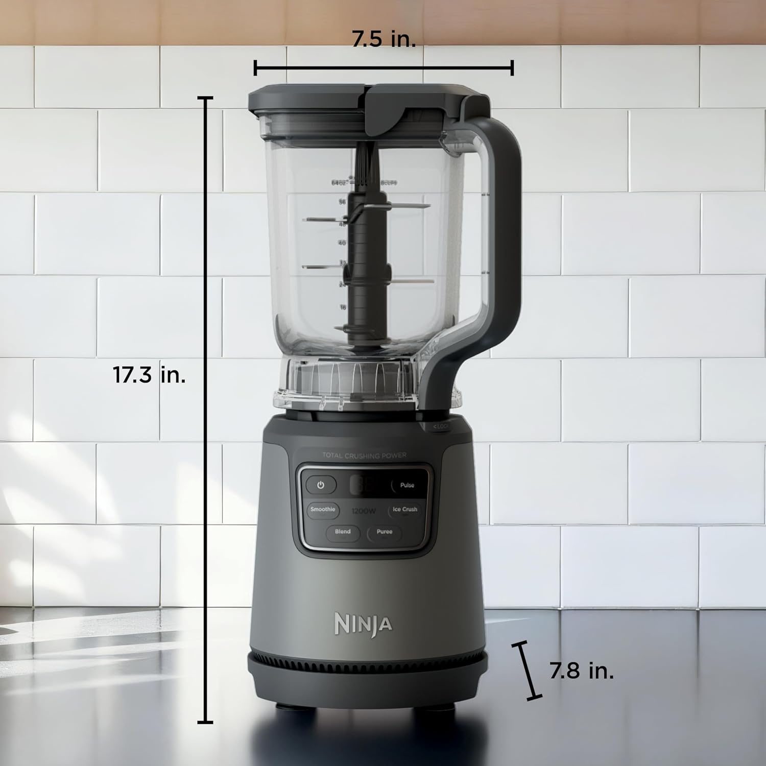 image:imageNinja Nutri Personal amp Countertop Blender 1200W AutoiQ Black BL642 AutoiQ base blends smoothies amp shakes 72oz pitcher plus 18 24 amp 32oz togo cups w spout lids Dishwasher safeBlendPro 4in1 Kitchen System