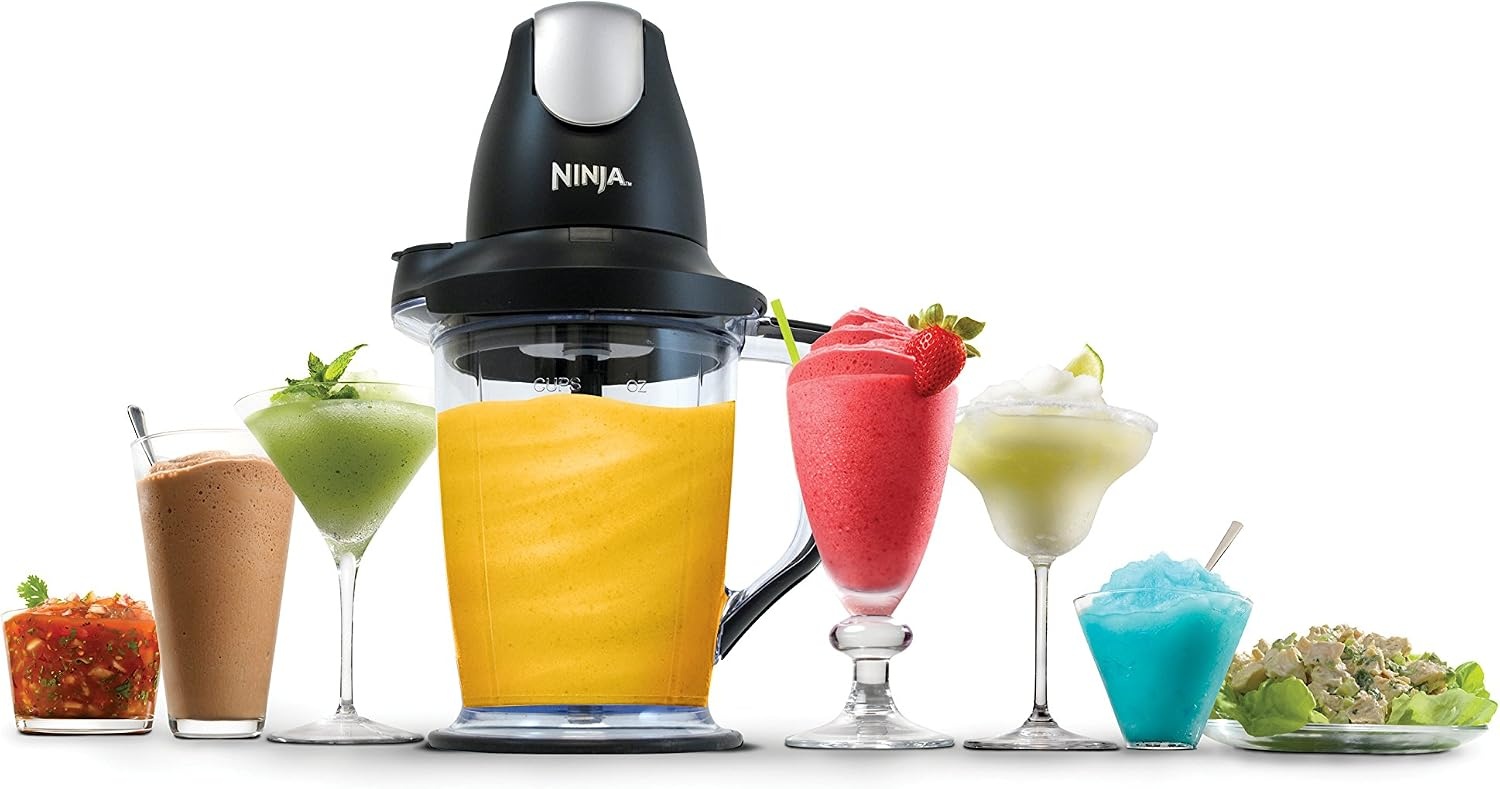 image:imageNinja QB1004 BlenderFood Processor with 450Watt Base 48oz Pitcher 16oz Chopper Bowl and 40oz Processor Bowl for Shakes Smoothies and Meal PrepBlackBlack