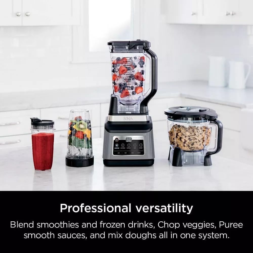 image:imageNinja RBN803TGT Professional Plus Kitchen Blender System and 8Cup Food Processor with AutoiQ Black Certified Refurbished