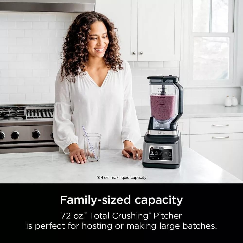 image:imageNinja RBN803TGT Professional Plus Kitchen Blender System and 8Cup Food Processor with AutoiQ Black Certified Refurbished