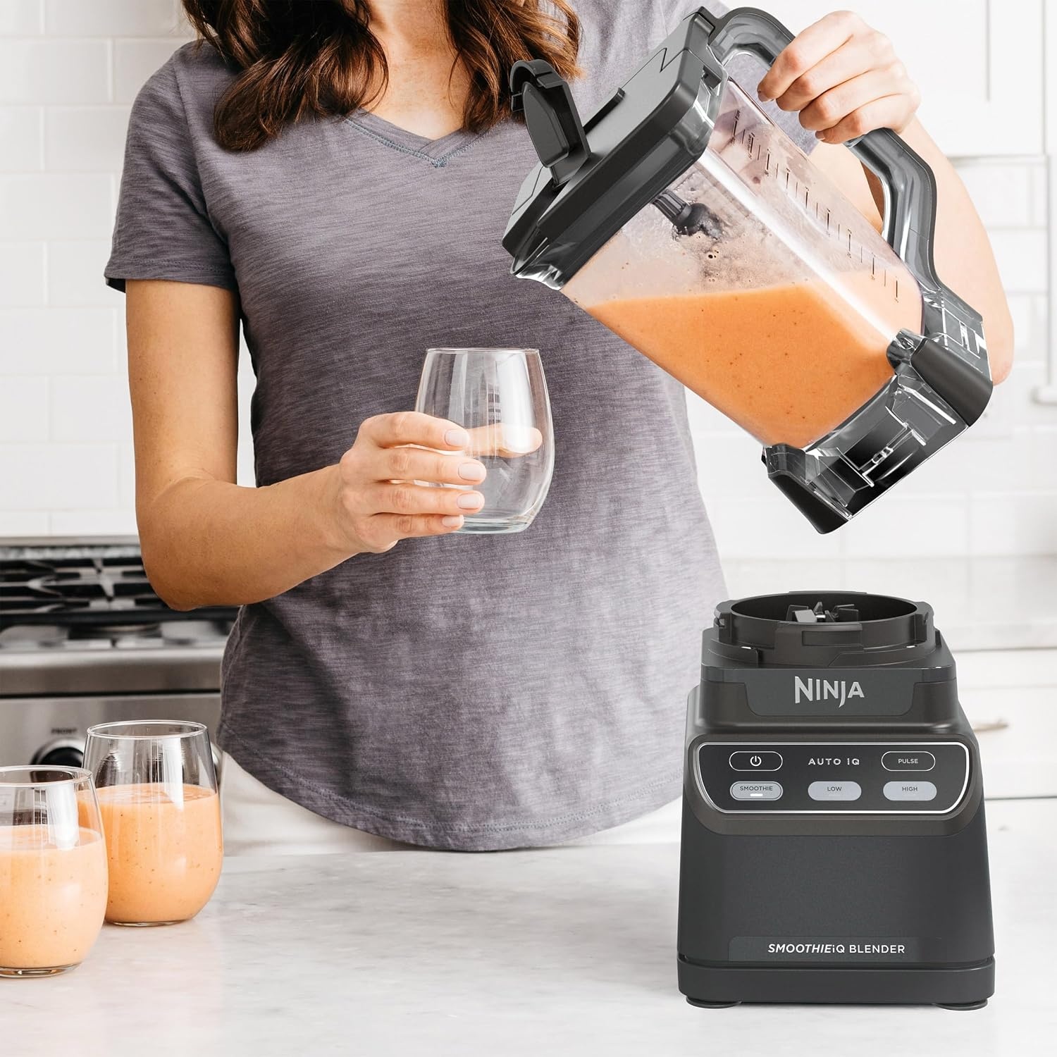 image:imageNinja Smoothie iQ Blender 1400 Watt Max 70 oz Jug AutoiQ Program Total Crushing Blades BPA Free Large CO750B Renewed