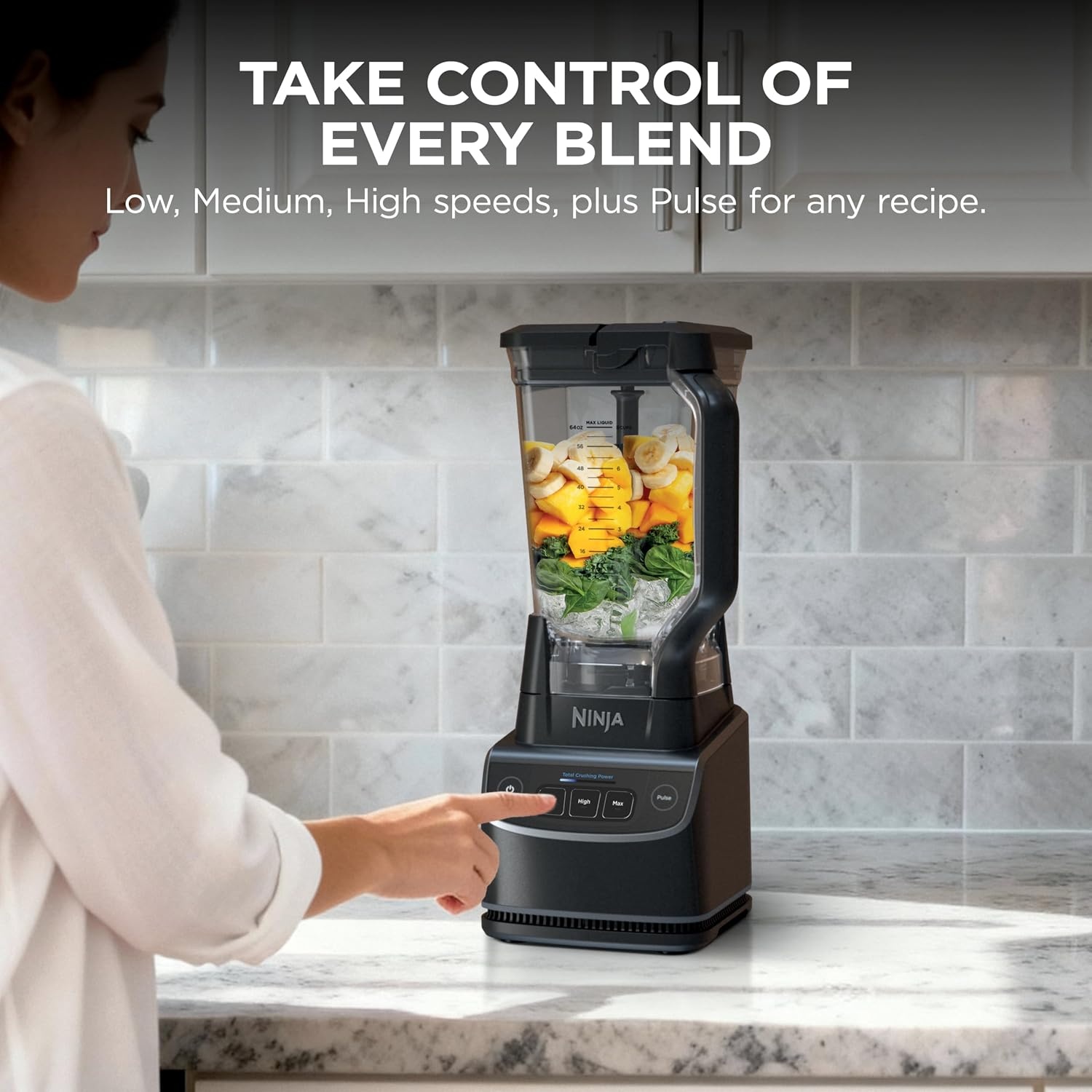 image:imageNinja UltraCrush Professional Blender 1000W 72oz Pitcher 3 Speeds BP201 1000W Total Crushing blades power through ice amp fruit XL 72oz pitcher 3 manual speeds plus pulse Dishwasher safeCharcoal 2026