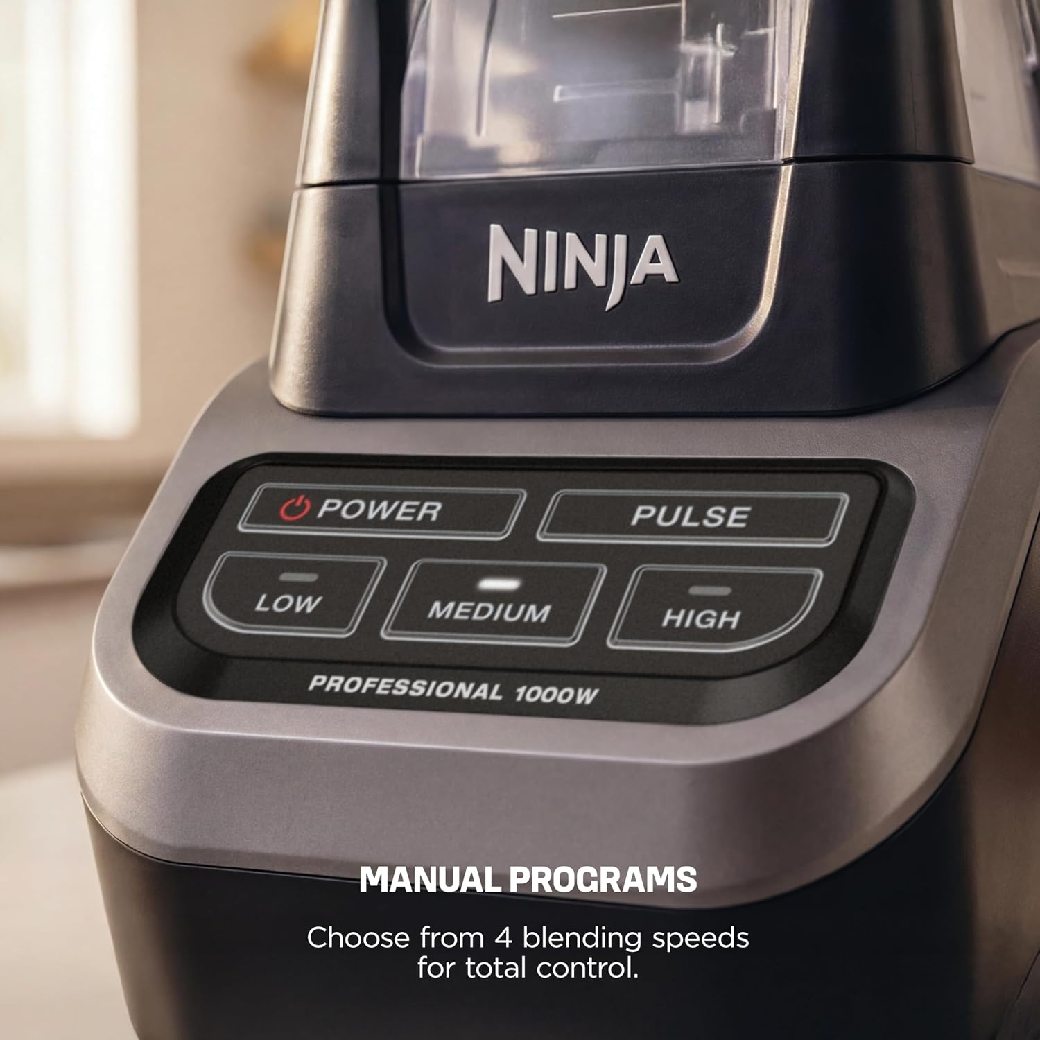 image:imageNinja UltraCrush Professional Blender 1000W 72oz Pitcher 3 Speeds BP201 1000W Total Crushing blades power through ice amp fruit XL 72oz pitcher 3 manual speeds plus pulse Dishwasher safeBlackGray