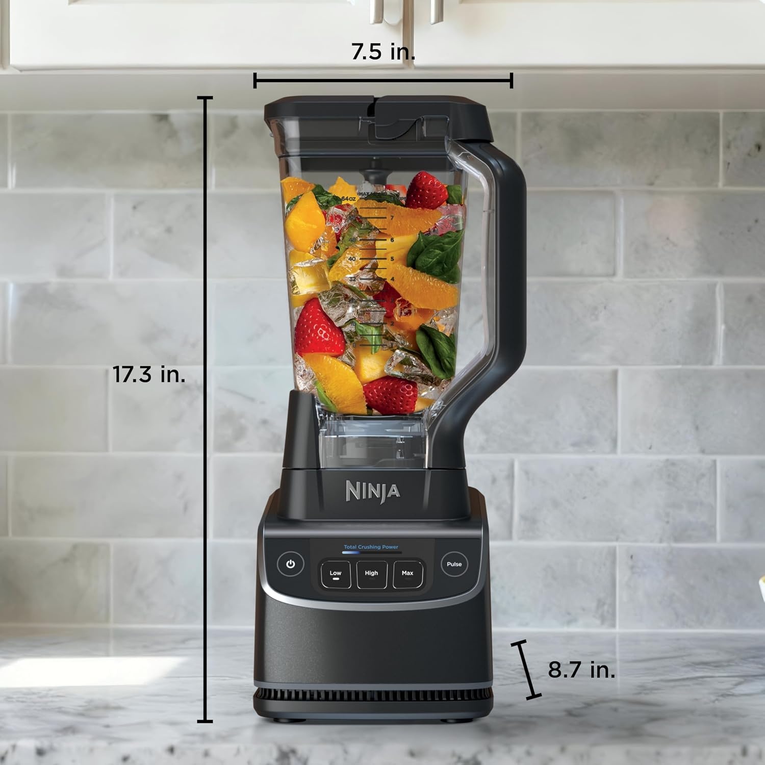 image:imageNinja UltraCrush Professional Blender 1000W 72oz Pitcher 3 Speeds BP201 1000W Total Crushing blades power through ice amp fruit XL 72oz pitcher 3 manual speeds plus pulse Dishwasher safeCharcoal 2026