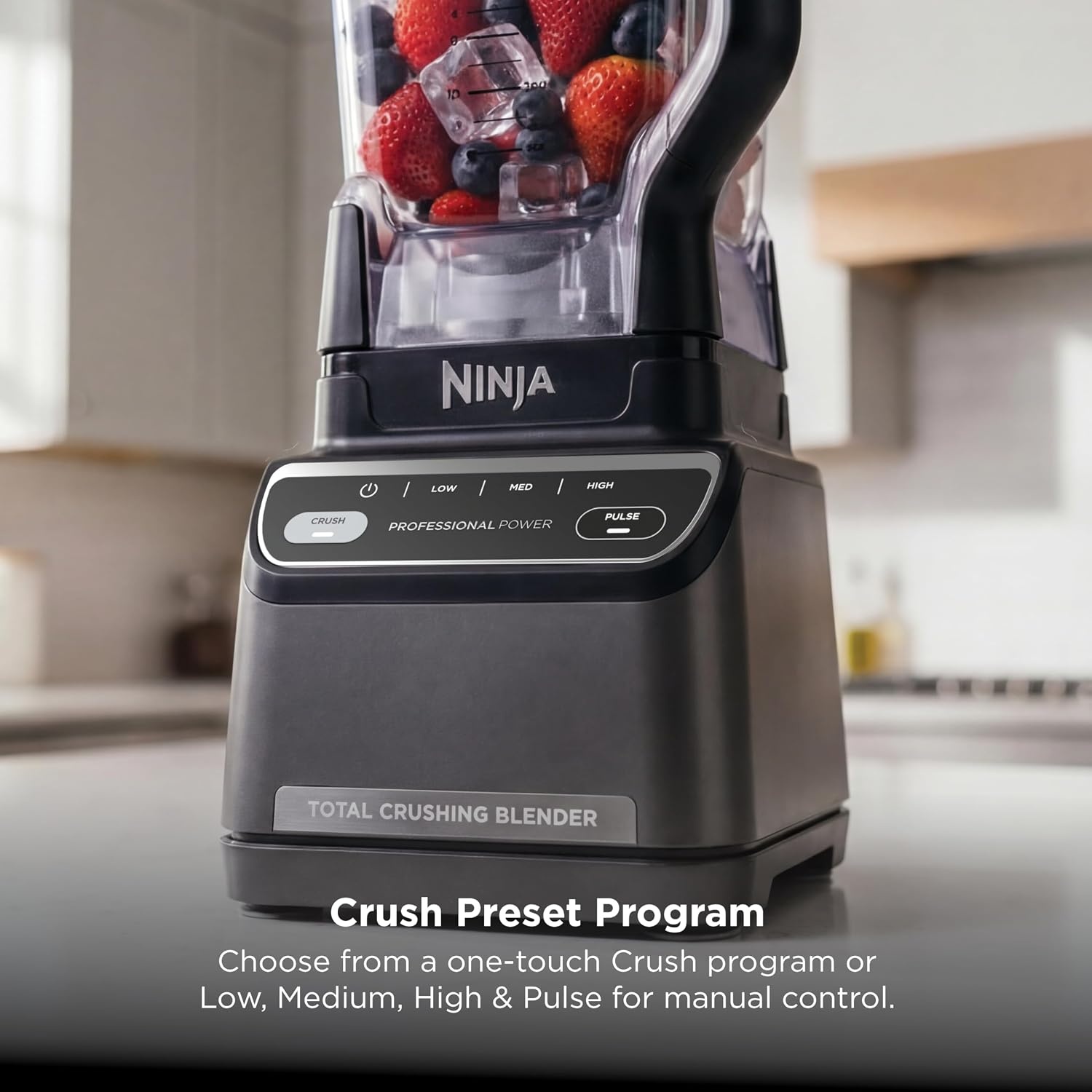 image:imageNinja UltraCrush Professional Blender 1000W 72oz Pitcher 3 Speeds BP201 1000W Total Crushing blades power through ice amp fruit XL 72oz pitcher 3 manual speeds plus pulse Dishwasher safeBlack