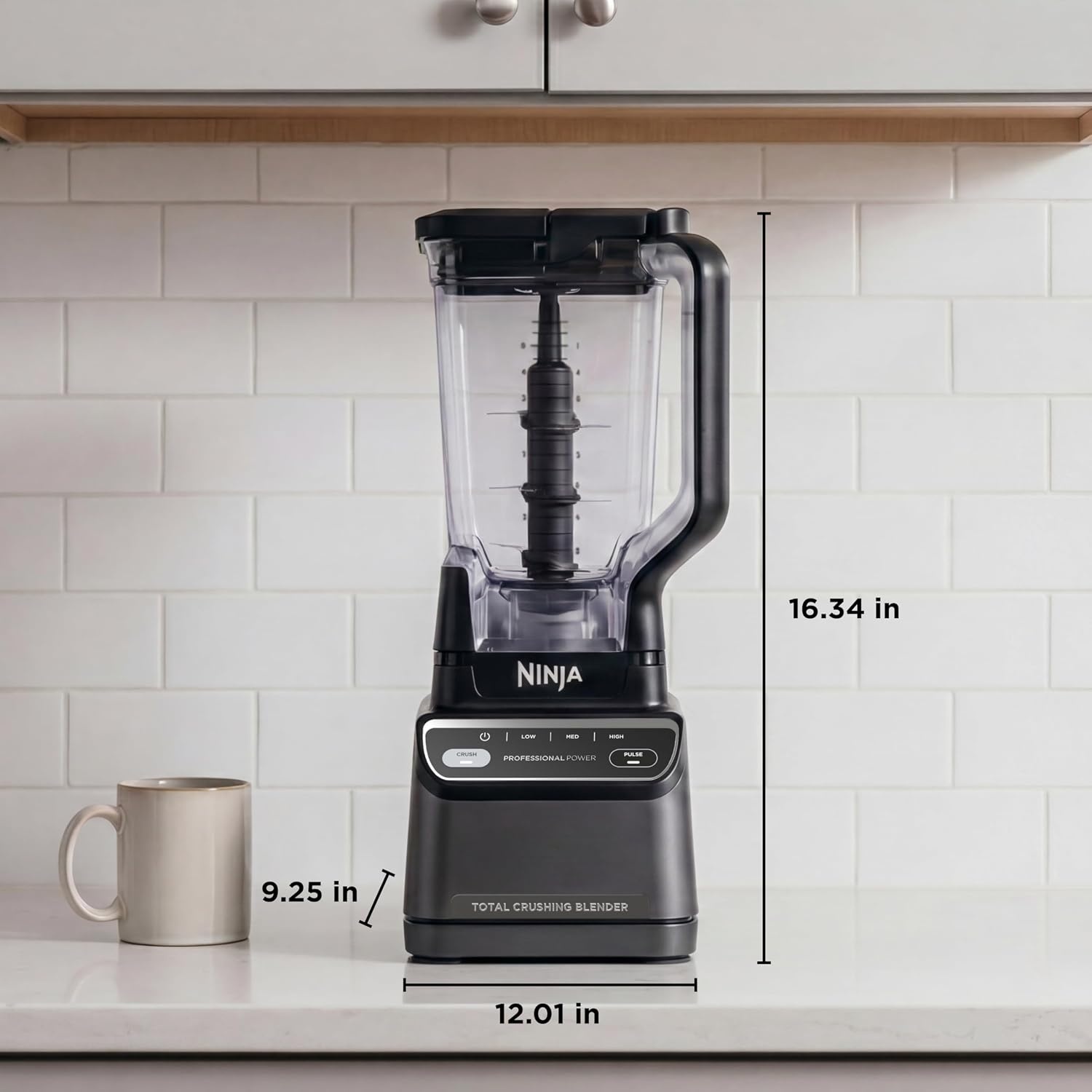 image:imageNinja UltraCrush Professional Blender 1000W 72oz Pitcher 3 Speeds BP201 1000W Total Crushing blades power through ice amp fruit XL 72oz pitcher 3 manual speeds plus pulse Dishwasher safeBlack