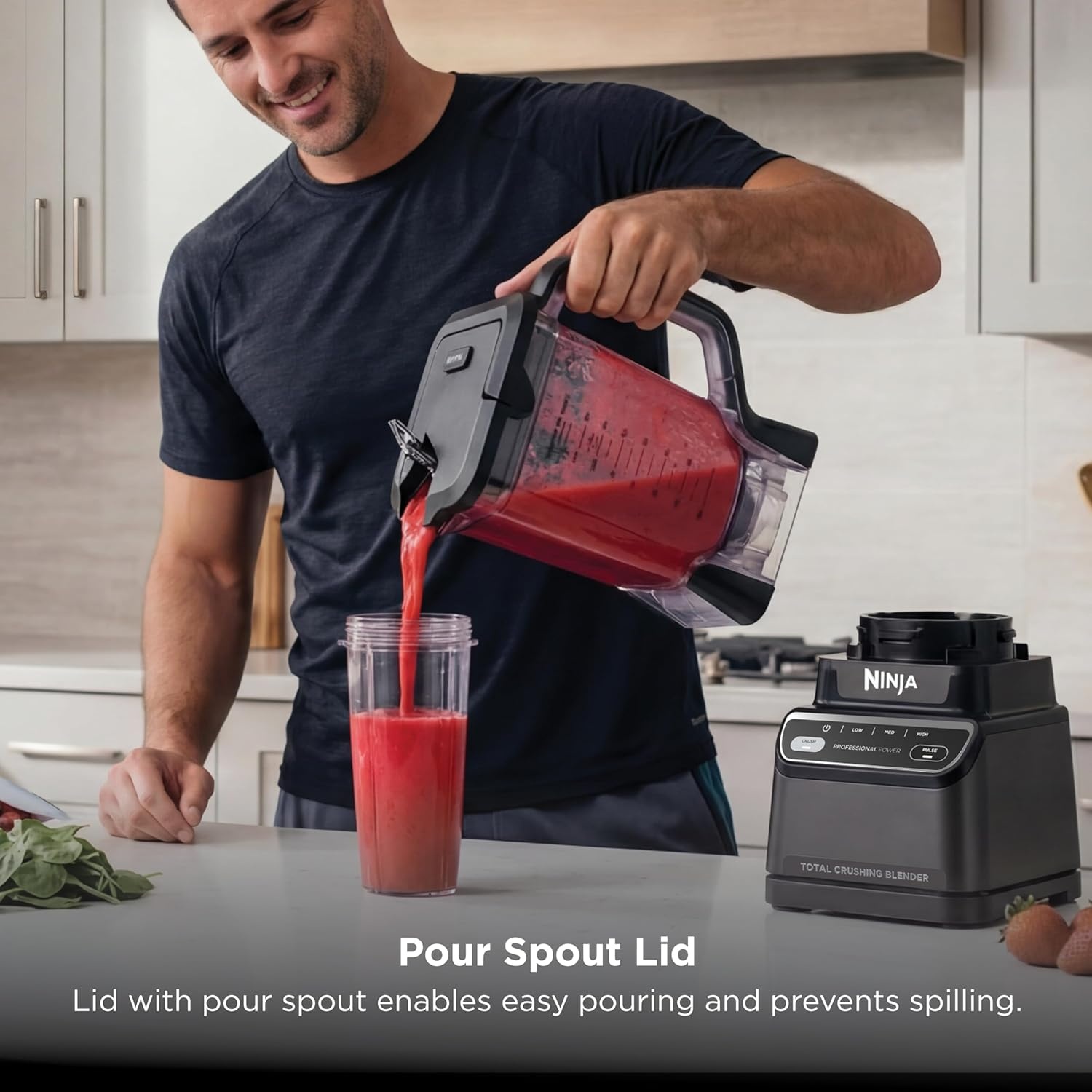 image:imageNinja UltraCrush Professional Blender 1000W 72oz Pitcher 3 Speeds BP201 1000W Total Crushing blades power through ice amp fruit XL 72oz pitcher 3 manual speeds plus pulse Dishwasher safeBlack