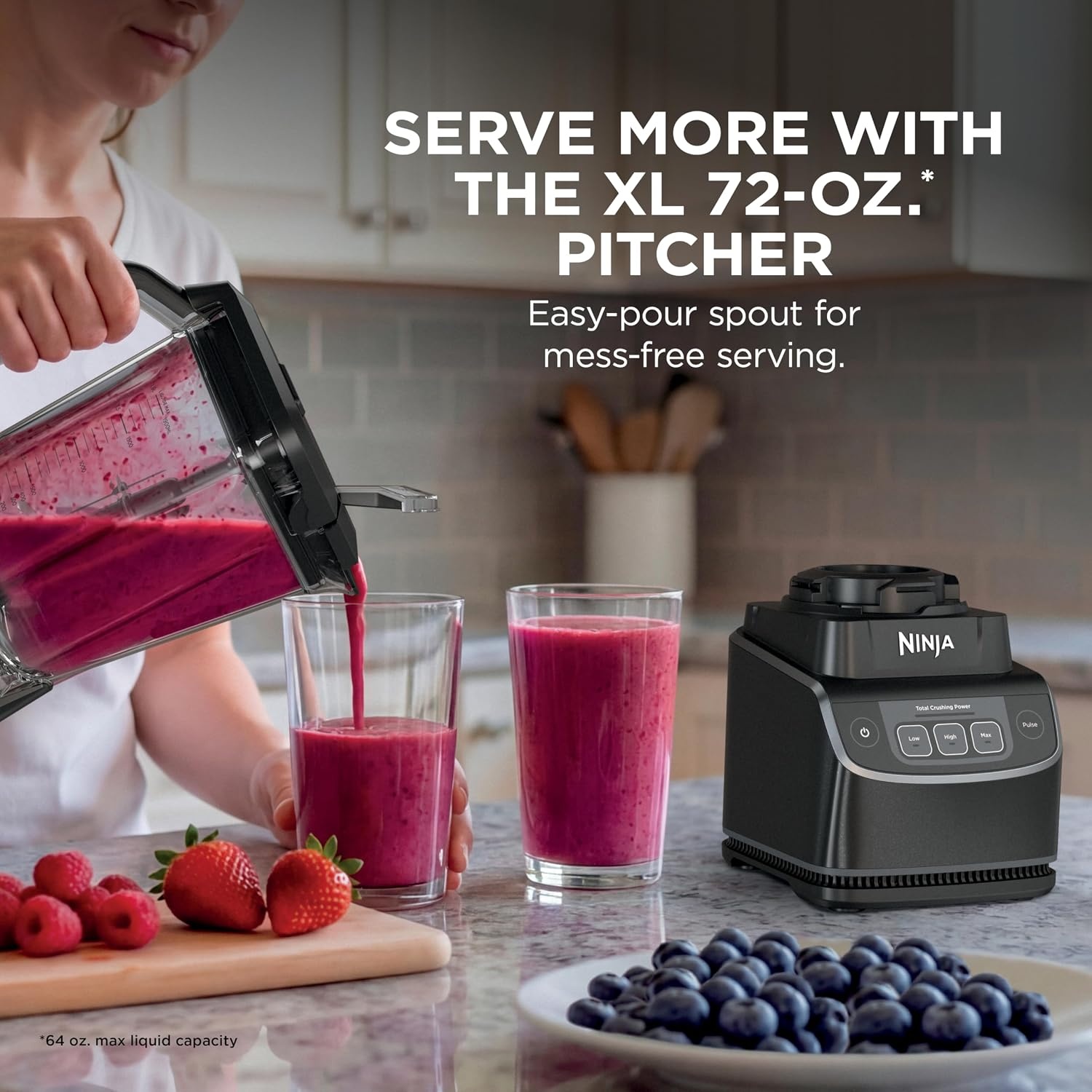 image:imageNinja UltraCrush Professional Blender 1000W 72oz Pitcher 3 Speeds BP201 1000W Total Crushing blades power through ice amp fruit XL 72oz pitcher 3 manual speeds plus pulse Dishwasher safeCharcoal 2026