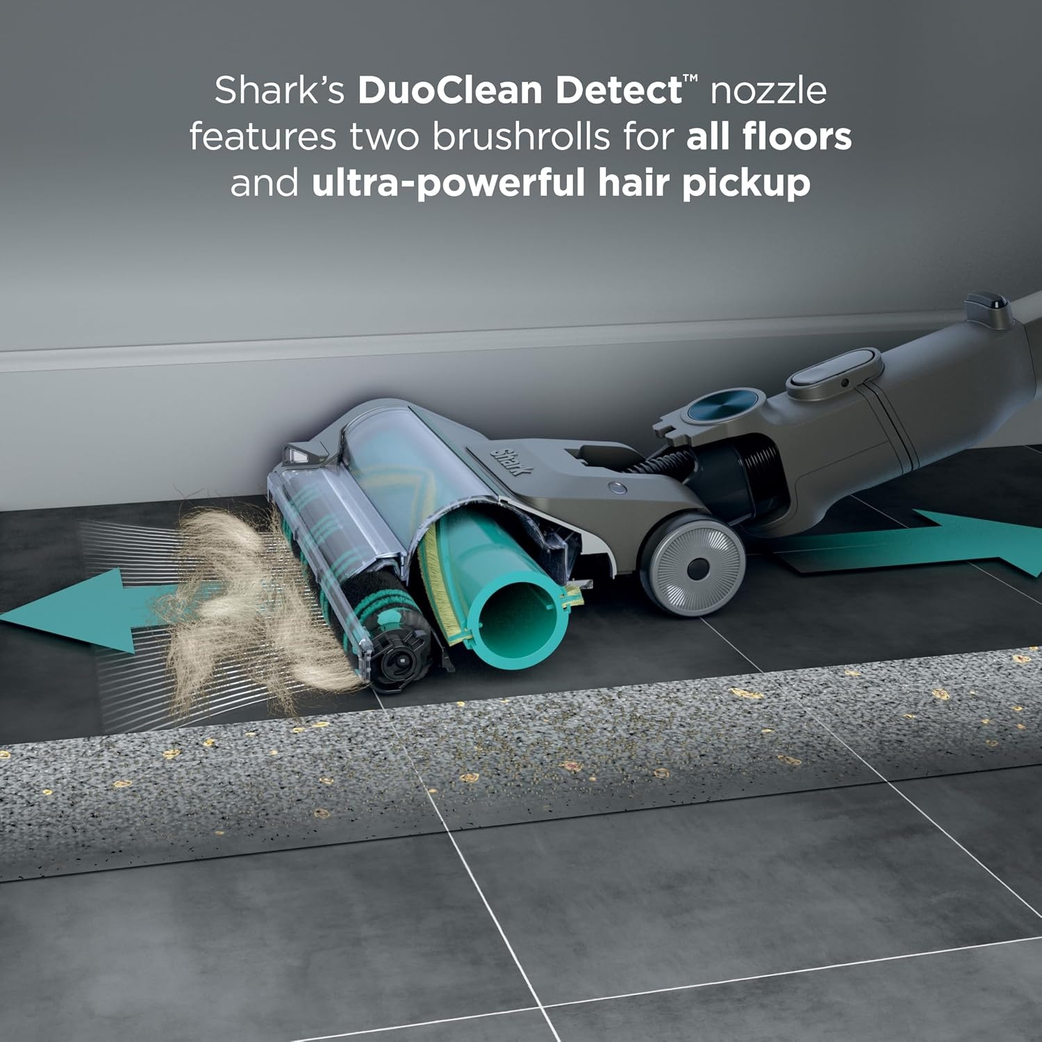 image:imageShark PowerDetect Clean amp Empty Cordless Stick Vacuum IP3251 AutoEmpty System Powerful Suction HEPA Filtration Carpet amp Hard Floor Portable for Pet Hair Dark GrayJava Ice Blue