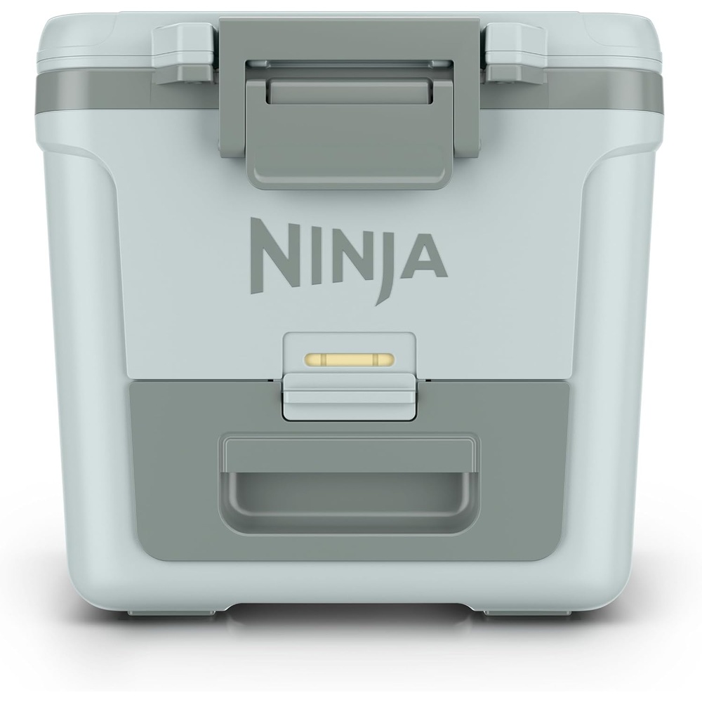 image:imageNinja FrostVault 30qt Cooler with Wheels Dry Storage Lakeshore Blue Ninja FrostVaults 30qt capacity holds 48 cans keeps food cool amp dry and rolls easily on allterrain wheelsSoft Sage