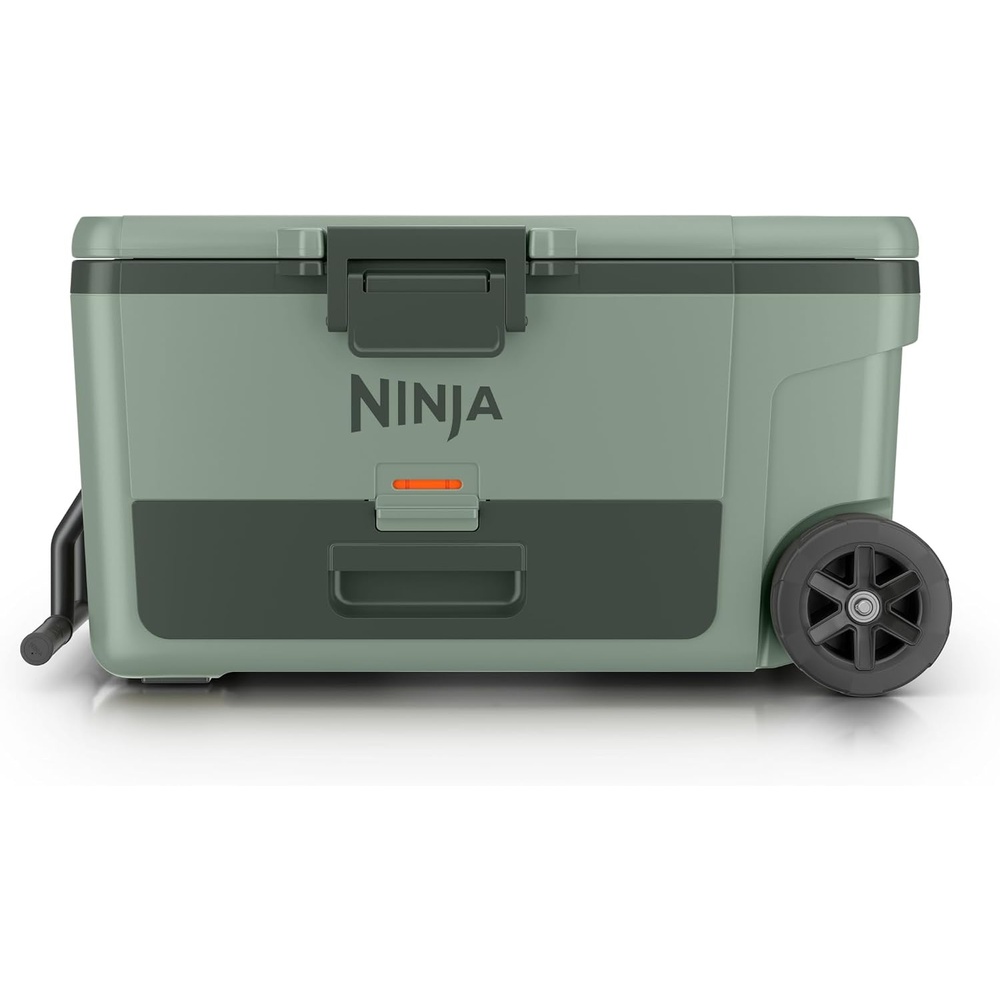 image:imageNinja FrostVault 45qt Cooler with Wheels Dry Storage Charcoal Gray Ninja FrostVaults 45qt capacity holds 68 cans keeps food cool amp dry and rolls easily on allterrain wheelsSpanish Moss