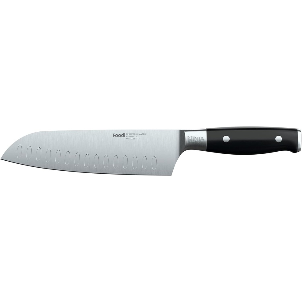 image:imageNinja K30118 Foodi NeverDull System 7Inch Santoku Knife Premium German Stainless Steel Black