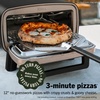 Ninja Artisan Pizza Oven, 12-in Pizza in 3-Min, 700F, 5-in-1, Gray, MO201 | Ninja Artisan Electric Pizza Oven bakes 5 pizza styles and air fries, all in one outdoor appliance.(Gray)