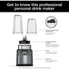 Ninja BN400 Nutri Pro Compact Personal Blender, Auto-iQ Technology, 1000-Watts, for Frozen Drinks, Smoothies, Sauces & More, with 18-oz. & 24-oz. To-Go Cups & Spout Lids, Stone Silver (Renewed)
