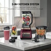 Ninja BN751 Professional Plus DUO Blender, 1400 Peak Watts, 3 Auto-IQ Programs for Smoothies, Frozen Drinks & Nutrient Extractions, 72-oz. Total Crushing Pitcher & (2) 24 oz. To-Go Cups, Black | 1400 peak-watt Total Crushing & Extractor blades. 3 Auto-iQ programs for smoothies. 72-oz pitcher + (2) 24-oz cups.(Pro Plus Kitchen System-Red)