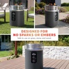 Ninja Fireside360 Fire Pit/Heater, 80,000 BTU, 3 Modes, Rust | Ninja Fireside360 offers flame, heat, or both with up to 80,000 BTUs, hassle-free dial control, and smokeless design(Charcoal)