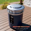 Ninja Fireside360 Fire Pit/Heater, 80,000 BTU, 3 Modes, Rust | Ninja Fireside360 offers flame, heat, or both with up to 80,000 BTUs, hassle-free dial control, and smokeless design(Stainless Steel)