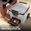 Ninja FrostVault 30qt Cooler with Wheels, Dry Storage, Lakeshore Blue | Ninja FrostVault’s 30-qt capacity holds 48 cans, keeps food cool & dry, and rolls easily on all-terrain wheels(Strawberry Rhubarb)