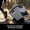 Ninja FrostVault 30qt Cooler with Wheels, Dry Storage, Lakeshore Blue | Ninja FrostVault’s 30-qt capacity holds 48 cans, keeps food cool & dry, and rolls easily on all-terrain wheels(Slate Gray)