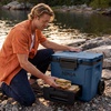 Ninja FrostVault 30qt Cooler with Wheels, Dry Storage, Lakeshore Blue | Ninja FrostVault’s 30-qt capacity holds 48 cans, keeps food cool & dry, and rolls easily on all-terrain wheels(Luminous Blue)