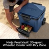 Ninja FrostVault 30qt Cooler with Wheels, Dry Storage, Lakeshore Blue | Ninja FrostVault’s 30-qt capacity holds 48 cans, keeps food cool & dry, and rolls easily on all-terrain wheels(Lakeshore Blue)