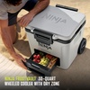 Ninja FrostVault 30qt Cooler with Wheels, Dry Storage, Lakeshore Blue | Ninja FrostVault’s 30-qt capacity holds 48 cans, keeps food cool & dry, and rolls easily on all-terrain wheels(Spanish Moss)