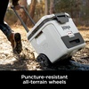 Ninja FrostVault 30qt Cooler with Wheels, Dry Storage, Lakeshore Blue | Ninja FrostVault’s 30-qt capacity holds 48 cans, keeps food cool & dry, and rolls easily on all-terrain wheels(Cloud White)
