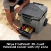 Ninja FrostVault 30qt Cooler with Wheels, Dry Storage, Lakeshore Blue | Ninja FrostVault’s 30-qt capacity holds 48 cans, keeps food cool & dry, and rolls easily on all-terrain wheels(Slate Gray)