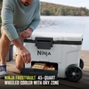 Ninja FrostVault™ 45qt Cooler with Wheels, Dry Storage, Charcoal Gray | Ninja FrostVault’s 45-qt capacity holds 68 cans, keeps food cool & dry, and rolls easily on all-terrain wheels(Strawberry Rhubarb)
