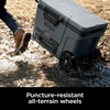 Ninja FrostVault™ 45qt Cooler with Wheels, Dry Storage, Charcoal Gray | Ninja FrostVault’s 45-qt capacity holds 68 cans, keeps food cool & dry, and rolls easily on all-terrain wheels(Charcoal Grey)