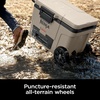 Ninja FrostVault™ 45qt Cooler with Wheels, Dry Storage, Charcoal Gray | Ninja FrostVault’s 45-qt capacity holds 68 cans, keeps food cool & dry, and rolls easily on all-terrain wheels(Birch Beige)