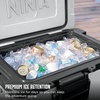 Ninja FrostVault™ 45qt Cooler with Wheels, Dry Storage, Charcoal Gray | Ninja FrostVault’s 45-qt capacity holds 68 cans, keeps food cool & dry, and rolls easily on all-terrain wheels(Strawberry Rhubarb)