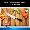 Ninja K30020 Foodi NeverDull System 8-Inch Chef Knife, Premium, German Stainless Steel, Black