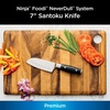 Ninja K30118 Foodi NeverDull System 7-Inch Santoku Knife, Premium, German Stainless Steel, Black