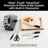 Ninja K52013 Foodi NeverDull Premium 13 Piece German Stainless Steel Wood Series Knife System with Built-in Sharpener, Walnut Stain/Black(Black)