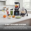 Ninja Kitchen System, BlendSense Tech, 72 oz, 1800PW, Black, TB401 | BlendSense Tech for smoothies, cookie dough, salsa & more. 8-cup processor bowl, 24-oz cup, 1800 peak watts.(Ninja BlendSense Pro Kitchen System)