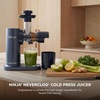 Ninja NeverClog Cold Press Juicer, 24oz Jug, 36oz Pulp, Silver, JC151SL | 150W high-torque auger juices fibrous fruits & veggies. Total Pulp Control, 2 one-touch programs. Dishwasher safe.(Blueberry)