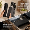 Ninja® NeverDull® 10-Pc German Steel Knife Set, Black, NK32010BK1 | Stays razor-sharp 10+ years. Premium German steel. Removable sharpener stores in a drawer saving up to 35% more counter space(Black)