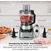 Ninja PrecisionPro Food Processor & Dough Mixer, 1000PW, 9-Cup, BZ601 | Auto-iQ presets for chopping, slicing/shredding, pureeing & dough. 9-cup bowl. BPA-free, dishwasher-safe parts.(Silver)