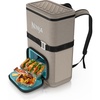 Ninja FrostVault™ Go Soft Backpack Cooler, Dry Storage, Birch Beige | Ninja FrostVault Go soft cooler, stays cool for hours with a leakproof, easy-access lid, and carries like a backpack(Beige)