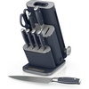 Ninja® NeverDull® 10-Pc German Steel Knife Set, Black, NK32010BK1 | Stays razor-sharp 10+ years. Premium German steel. Removable sharpener stores in a drawer saving up to 35% more counter space(Cyberspace)