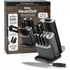 Ninja® NeverDull® 10-Pc German Steel Knife Set, Black, NK32010BK1 | Stays razor-sharp 10+ years. Premium German steel. Removable sharpener stores in a drawer saving up to 35% more counter space(Black)