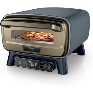 Ninja Artisan Pizza Oven, 12-in Pizza in 3-Min, 700F, 5-in-1, Gray, MO201 | Ninja Artisan Electric Pizza Oven bakes 5 pizza styles and air fries, all in one outdoor appliance.(Blue)