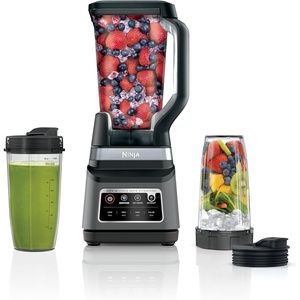 Ninja BN751 Professional Plus DUO Blender, 1400 Peak Watts, 3 Auto-IQ Programs for Smoothies, Frozen Drinks & Nutrient Extractions, 72-oz. Total Crushing Pitcher & (2) 24 oz. To-Go Cups, Black | 1400 peak-watt Total Crushing & Extractor blades. 3 Auto-iQ programs for smoothies. 72-oz pitcher + (2) 24-oz cups.(Pro Plus DUO Blend-Grey)
