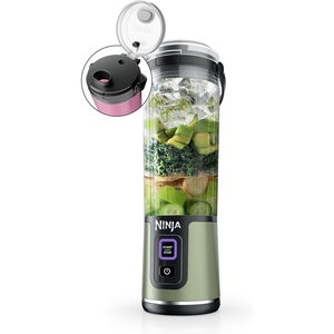 Ninja Blast Portable Blender, Cordless, 18oz Vessel, Lavender, BC151ML | USB-C rechargeable, cordless blending anywhere. BlastBlade crushes ice & frozen fruit. Leakproof sip lid, dishwasher safe.(Metallic Green)