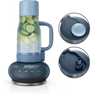 Ninja BlendBOSS Personal Blender, 26oz Tumbler, 1200PW, Purple, DB351PR | 1200-peak-watt BlendBOSS crushes ice to snow. 26-oz leakproof tumbler, chug spout & detachable straw. Dishwasher safe.(Cyberspace)