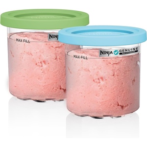 Ninja® CREAMi® 7-in-1 Ice Cream Maker, Ice Cream, Gelato & more, NC299AMZ | Ninja CREAMi transforms frozen bases into ice cream, sorbet and milkshakes at a button touch, from healthy to indulgent.(CREAMi NC2/NC3 Pints – 2 pack)