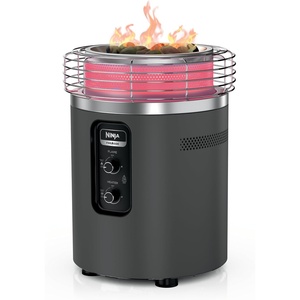 Ninja Fireside360 Fire Pit/Heater, 80,000 BTU, 3 Modes, Rust | Ninja Fireside360 offers flame, heat, or both with up to 80,000 BTUs, hassle-free dial control, and smokeless design(Charcoal)